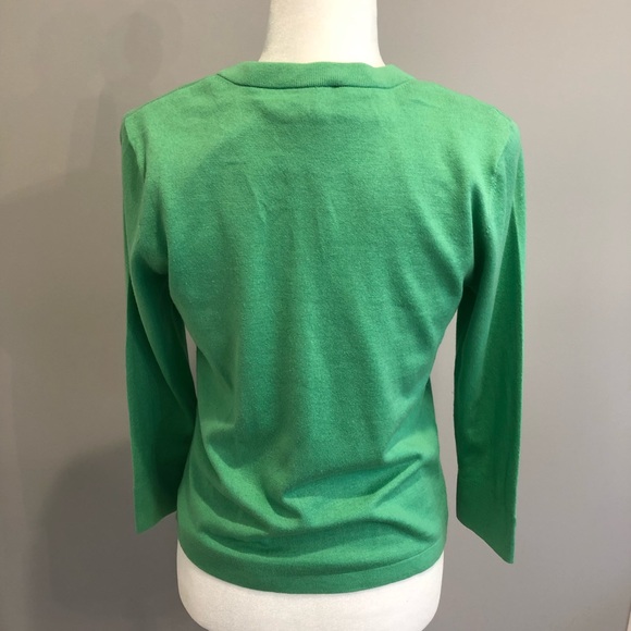 Kate Spade green 3/4 sleeve cardigan, size M - Picture 5 of 8